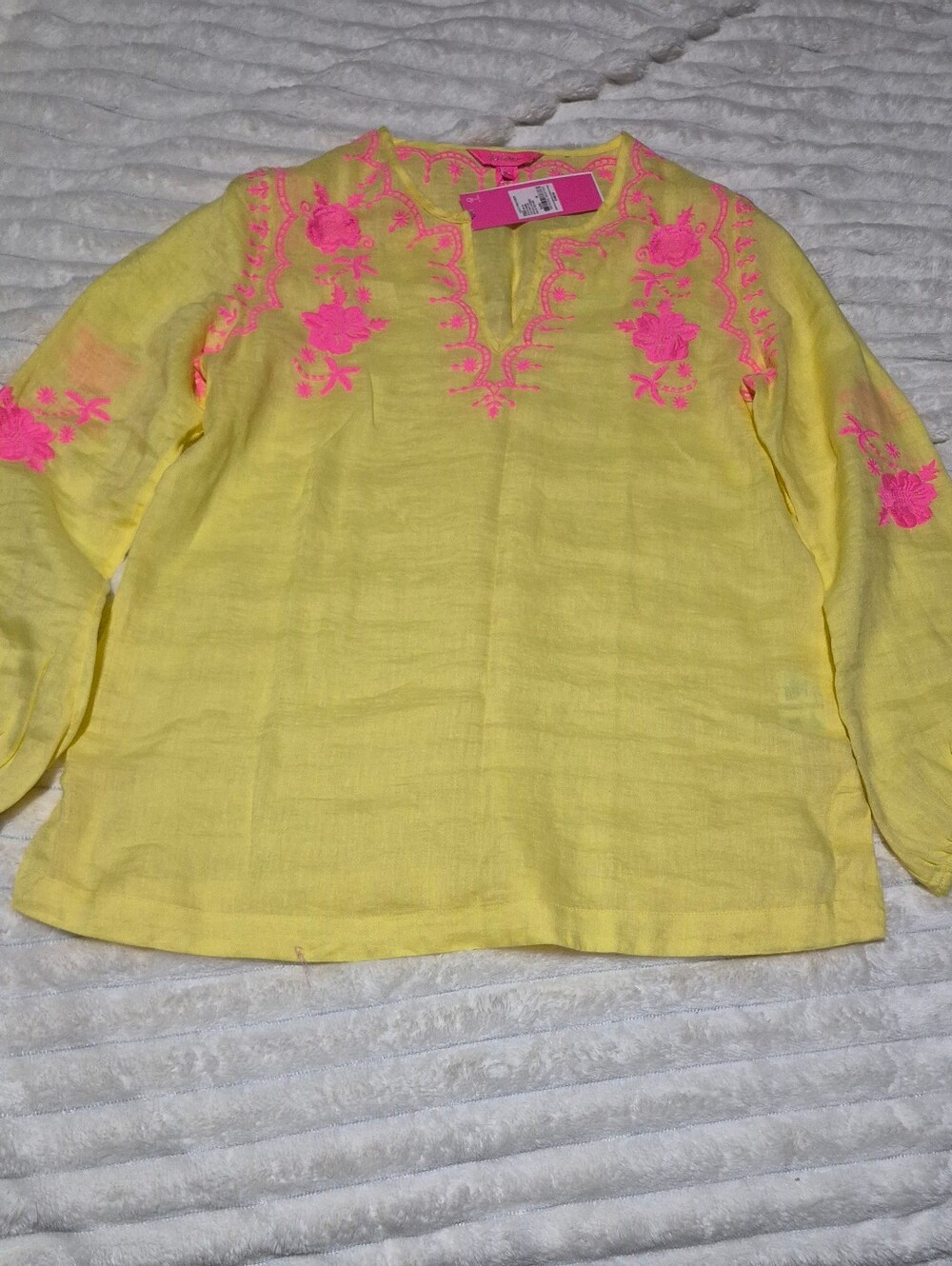 Lilly Pulitzer Coby Linen Tunic Calla Yellow